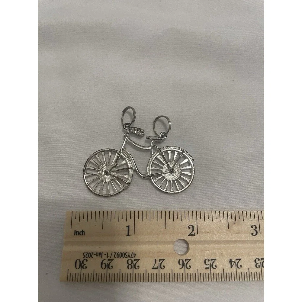 Road Bicycle Necklace Jewelry Vintage Sports Bike Racing Pendant only Costume